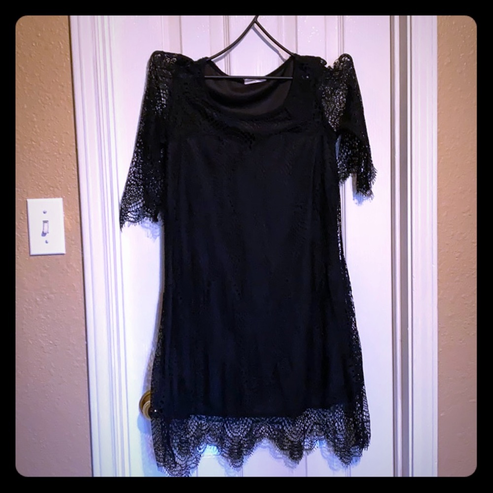 Black lace dress🤩